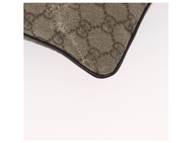 Borsa a spalla GG Supreme in PVC beige e argento di GUCCI 141626 Auth ka605 - vista 14
