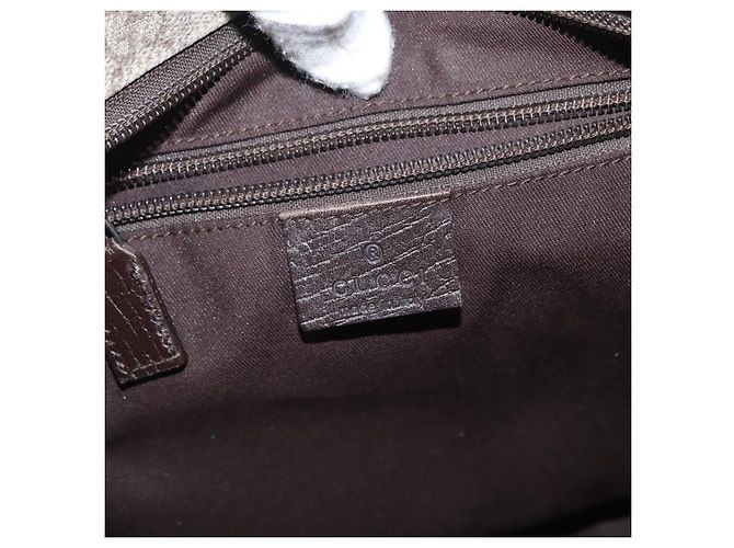 Borsa a spalla GG Supreme in PVC beige e argento di GUCCI 141626 Auth ka605 - vista 18