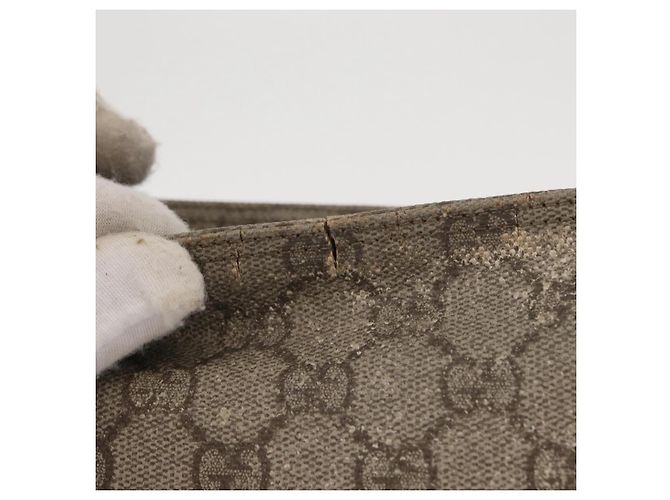 Borsa a spalla GG Supreme in PVC beige e argento di GUCCI 141626 Auth ka605 - vista 4