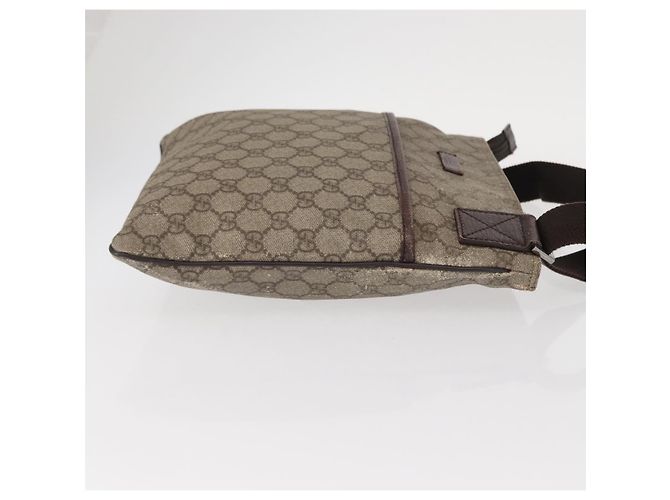 Borsa a spalla GG Supreme in PVC beige e argento di GUCCI 141626 Auth ka605 - vista 5