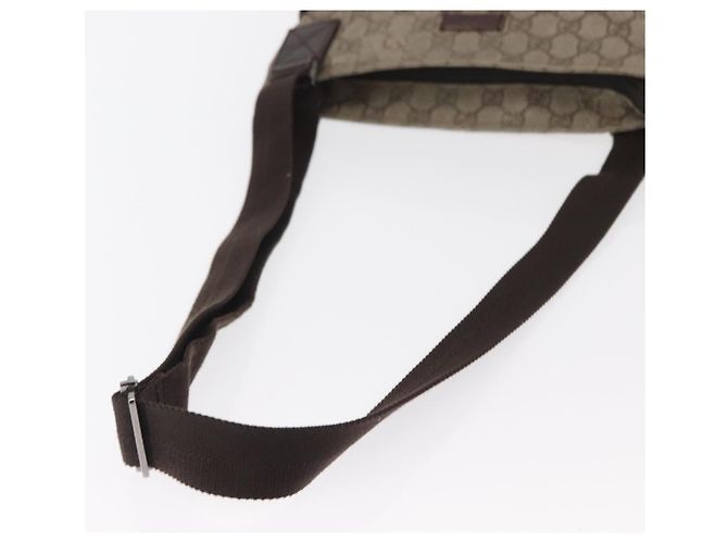 Borsa a spalla GG Supreme in PVC beige e argento di GUCCI 141626 Auth ka605 - vista 9