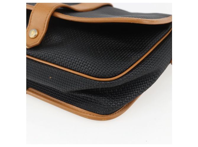 Saint Laurent Borsa a Spalla in Tela Nera e Oro Auth 151604 Nero D'oro - vista 10