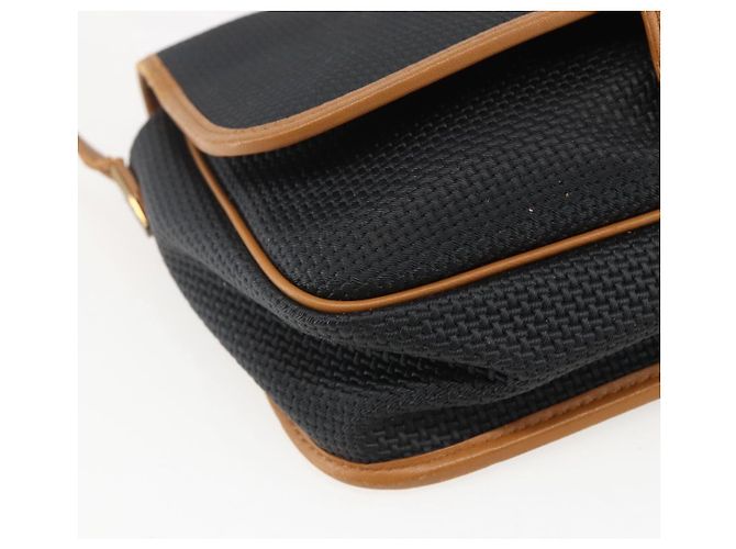 Saint Laurent Borsa a Spalla in Tela Nera e Oro Auth 151604 Nero D'oro - vista 11