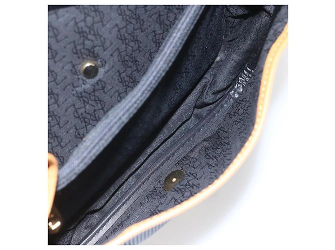 Saint Laurent Borsa a Spalla in Tela Nera e Oro Auth 151604 Nero D'oro - vista 14