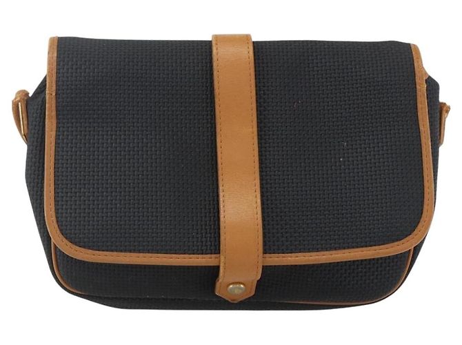 Saint Laurent Borsa a Spalla in Tela Nera e Oro Auth 151604 Nero D'oro - vista 2