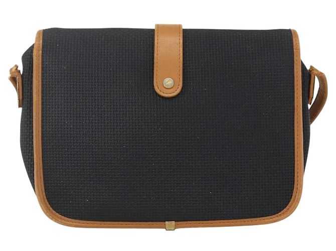 Saint Laurent Borsa a Spalla in Tela Nera e Oro Auth 151604 Nero D'oro - vista 3