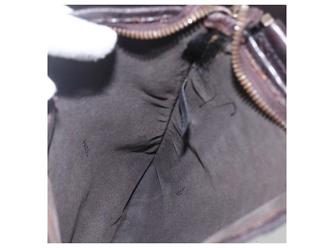 Borsa a Spalla FENDI in Tela Zucca Nera Marrone Oro Auth 156175 Nero D'oro - vista 19