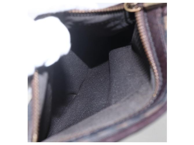 Borsa a Spalla FENDI in Tela Zucca Nera Marrone Oro Auth 156175 Nero D'oro - vista 21