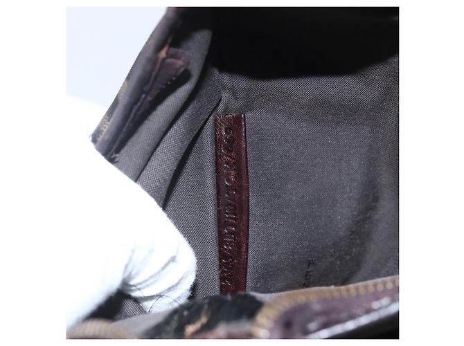 Borsa a Spalla FENDI in Tela Zucca Nera Marrone Oro Auth 156175 Nero D'oro - vista 23