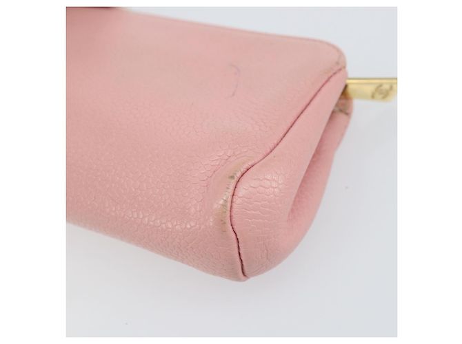 Bolso CHANEL COCO Mark de Piel Caviar Rosa Oro CC Auth bs31452 Dorado - vista 10