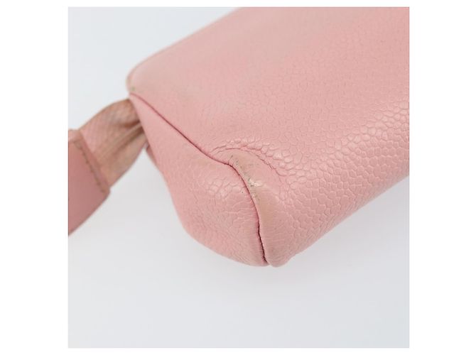 Bolso CHANEL COCO Mark de Piel Caviar Rosa Oro CC Auth bs31452 Dorado - vista 11