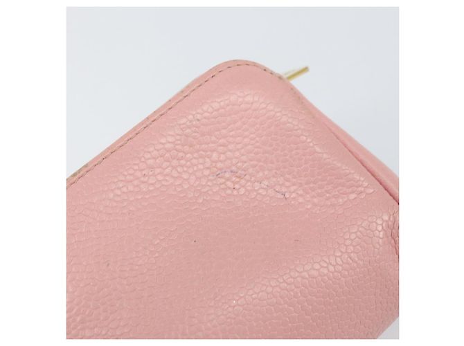 Bolso CHANEL COCO Mark de Piel Caviar Rosa Oro CC Auth bs31452 Dorado - vista 12