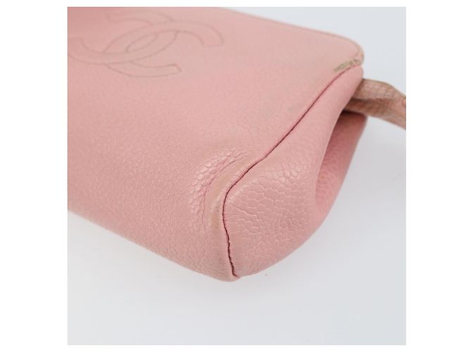 Bolso CHANEL COCO Mark de Piel Caviar Rosa Oro CC Auth bs31452 Dorado - vista 8