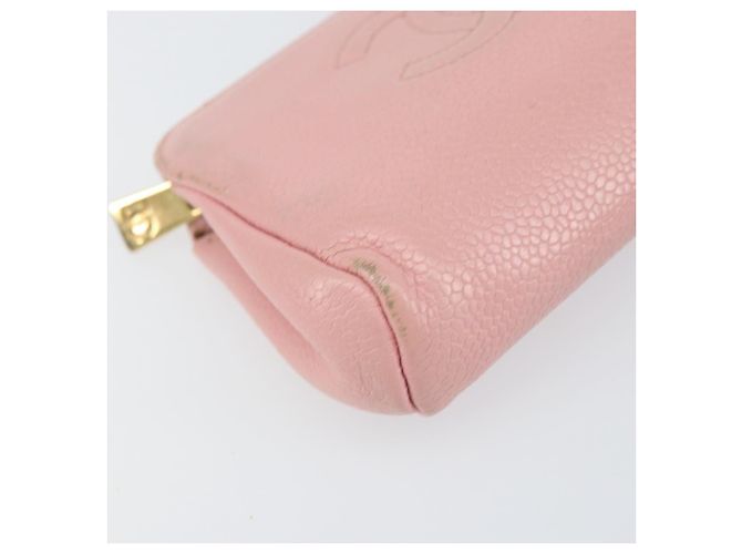 Bolso CHANEL COCO Mark de Piel Caviar Rosa Oro CC Auth bs31452 Dorado - vista 9
