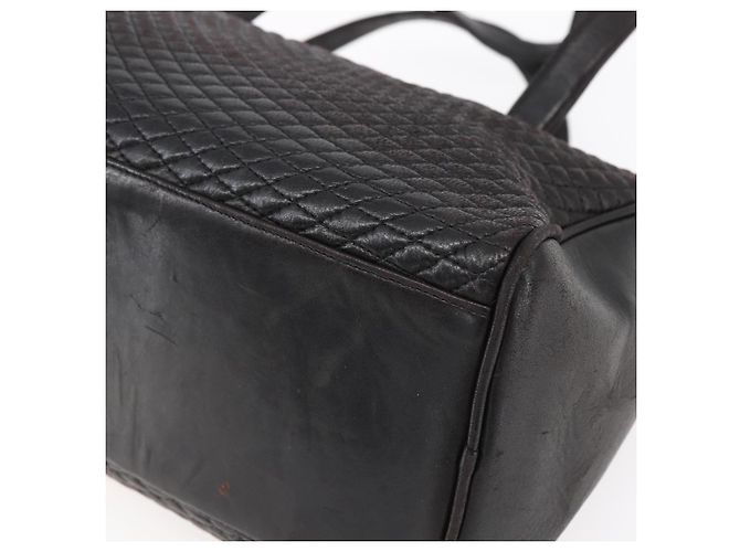 BALLY Handtasche aus Leder Schwarz Gold Auth 154726 Golden - Ansicht 12