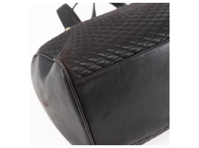 BALLY Handtasche aus Leder Schwarz Gold Auth 154726 Golden - Ansicht 13