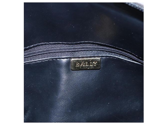 BALLY Handtasche aus Leder Schwarz Gold Auth 154726 Golden - Ansicht 15