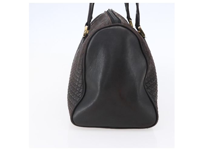BALLY Handtasche aus Leder Schwarz Gold Auth 154726 Golden - Ansicht 4