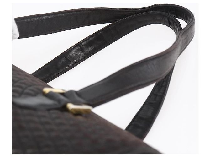 BALLY Handtasche aus Leder Schwarz Gold Auth 154726 Golden - Ansicht 8