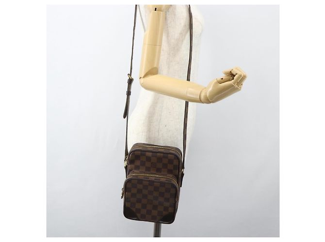 LOUIS VUITTON Borsa a Spalla Amazon Damier Ebene SPO N48074 LV Auth 155271V - vista 22