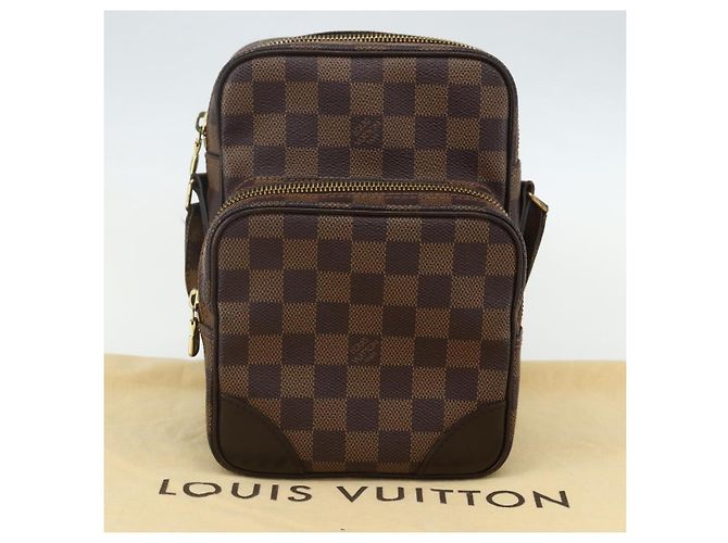 LOUIS VUITTON Borsa a Spalla Amazon Damier Ebene SPO N48074 LV Auth 155271V - vista 23