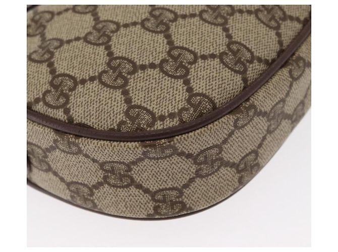 Borsa Sherry Line GG Supreme Web di GUCCI in PVC beige e rosso 007 58 6112 9411 Auth BA8618 - vista 10