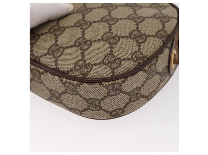 Borsa Sherry Line GG Supreme Web di GUCCI in PVC beige e rosso 007 58 6112 9411 Auth BA8618 - vista 13