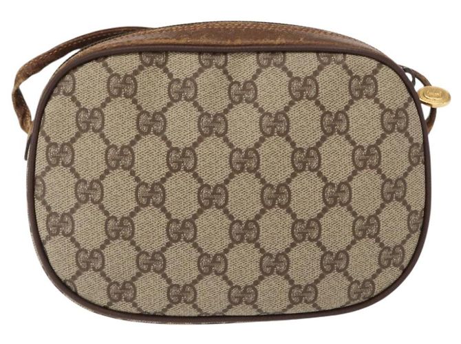 Borsa Sherry Line GG Supreme Web di GUCCI in PVC beige e rosso 007 58 6112 9411 Auth BA8618 - vista 3