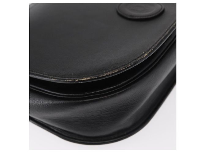 Borsa a spalla con catena Christian Dior in pelle nera e oro Auth ka658 Nero D'oro - vista 10