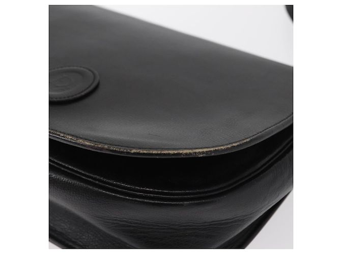 Borsa a spalla con catena Christian Dior in pelle nera e oro Auth ka658 Nero D'oro - vista 11