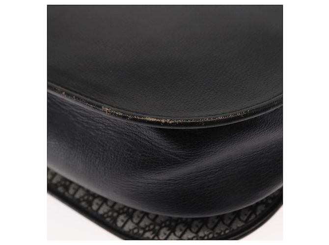 Borsa a spalla con catena Christian Dior in pelle nera e oro Auth ka658 Nero D'oro - vista 13