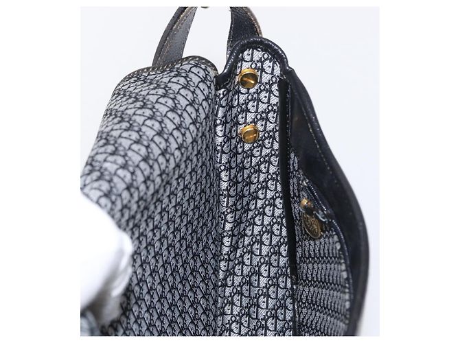 Borsa a spalla con catena Christian Dior in pelle nera e oro Auth ka658 Nero D'oro - vista 18