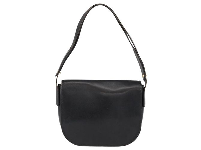 Borsa a spalla con catena Christian Dior in pelle nera e oro Auth ka658 Nero D'oro - vista 3
