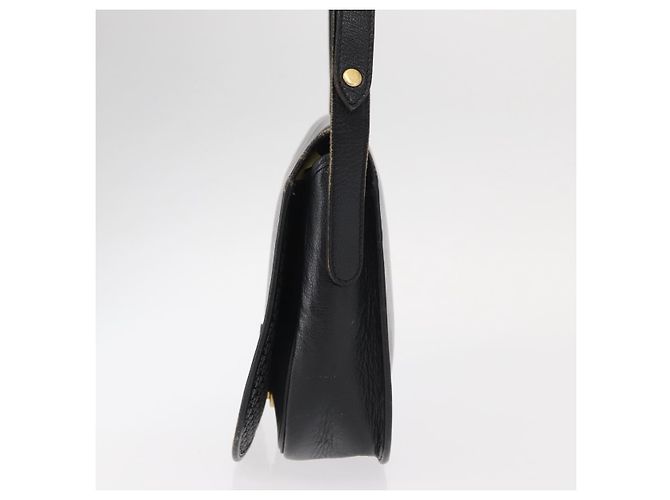 Borsa a spalla con catena Christian Dior in pelle nera e oro Auth ka658 Nero D'oro - vista 4
