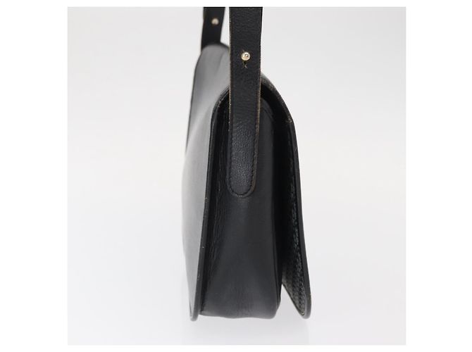 Borsa a spalla con catena Christian Dior in pelle nera e oro Auth ka658 Nero D'oro - vista 5