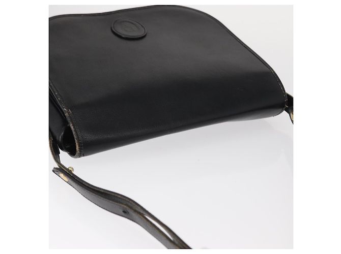 Borsa a spalla con catena Christian Dior in pelle nera e oro Auth ka658 Nero D'oro - vista 6