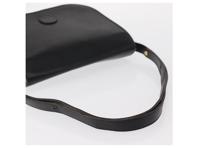 Borsa a spalla con catena Christian Dior in pelle nera e oro Auth ka658 Nero D'oro - vista 7