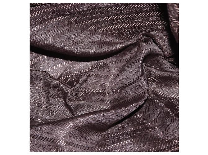 Bolso de Hombro PRADA de Nylon y Cuero Gris Auth ka788 Castaño - vista 11