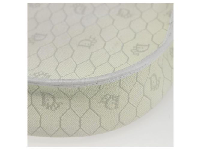 Christian Dior Borsa a spalla in tela a nido d'ape PVC oro bianco Auth 157616 D'oro - vista 12