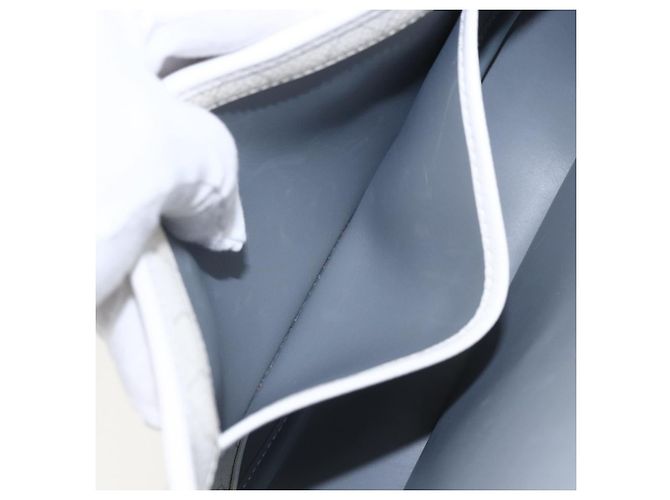 Christian Dior Borsa a spalla in tela a nido d'ape PVC oro bianco Auth 157616 D'oro - vista 18