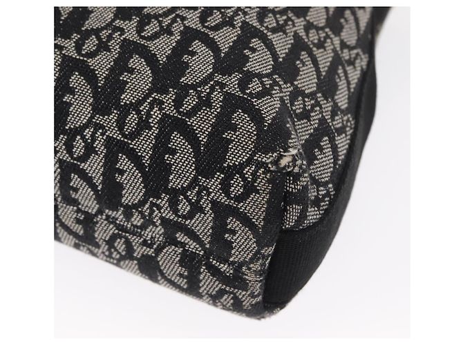 Borsa a Spalla in Tela Trotter Christian Dior Nera Argento Auth 153644 Nero - vista 11