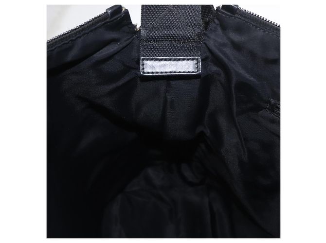 Borsa a Spalla in Tela Trotter Christian Dior Nera Argento Auth 153644 Nero - vista 18