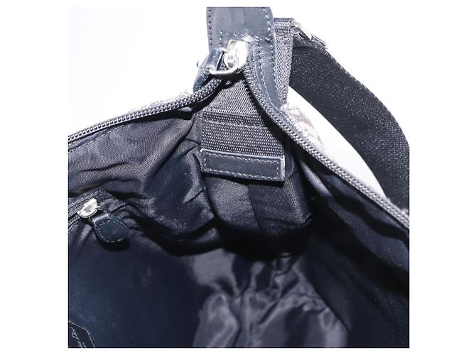 Borsa a Spalla in Tela Trotter Christian Dior Nera Argento Auth 153644 Nero - vista 19
