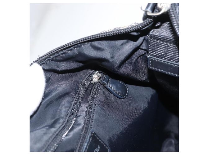 Borsa a Spalla in Tela Trotter Christian Dior Nera Argento Auth 153644 Nero - vista 20