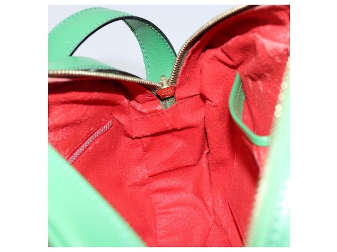 Céline Borsa a Spalla CELINE in Pelle Verde Oro Auth 155324 D'oro - vista 17