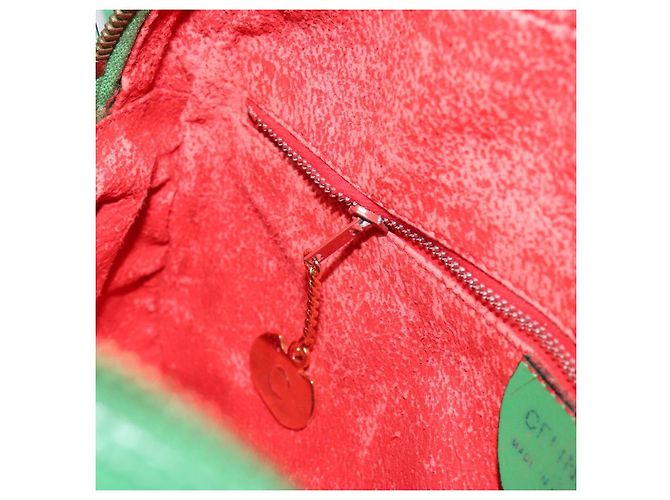 Céline Borsa a Spalla CELINE in Pelle Verde Oro Auth 155324 D'oro - vista 19
