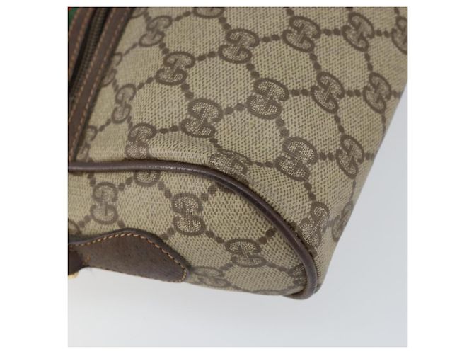 Borsa Sherry Line GG Supreme Web di GUCCI in PVC beige e oro 119 02 087 Auth 154660 D'oro - vista 11