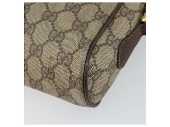 Borsa Sherry Line GG Supreme Web di GUCCI in PVC beige e oro 119 02 087 Auth 154660 D'oro - vista 12