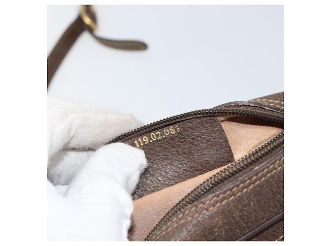 Borsa Sherry Line GG Supreme Web di GUCCI in PVC beige e oro 119 02 087 Auth 154660 D'oro - vista 23