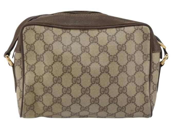 Borsa Sherry Line GG Supreme Web di GUCCI in PVC beige e oro 119 02 087 Auth 154660 D'oro - vista 3